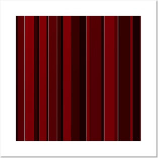 Red stripes vertical Posters and Art